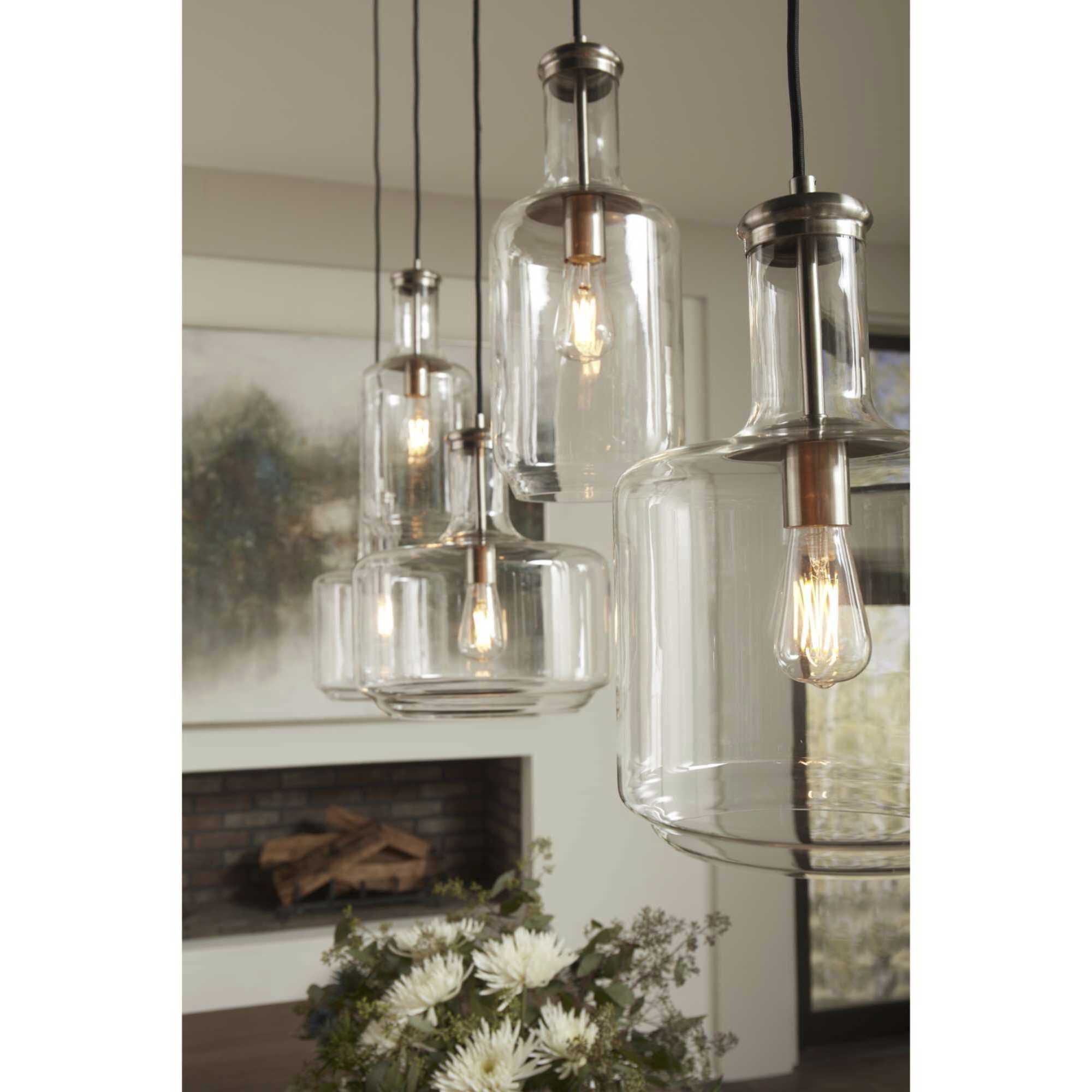 Latrobe 1 Light Brushed Nickel Pendant Ceiling Light
